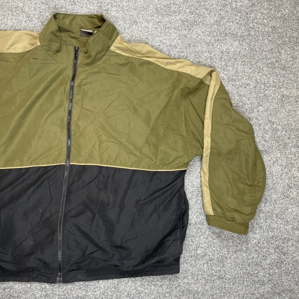 Vintage‎ David Taylor Men's Lightweight Bomber Jacket Size: XLT Black And Green